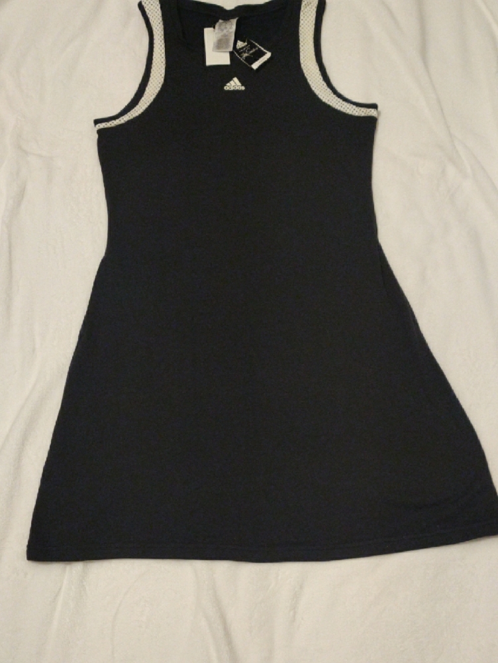 adidas Black Sleeveless Sport Dress with White Trim - Picture 13 of 16